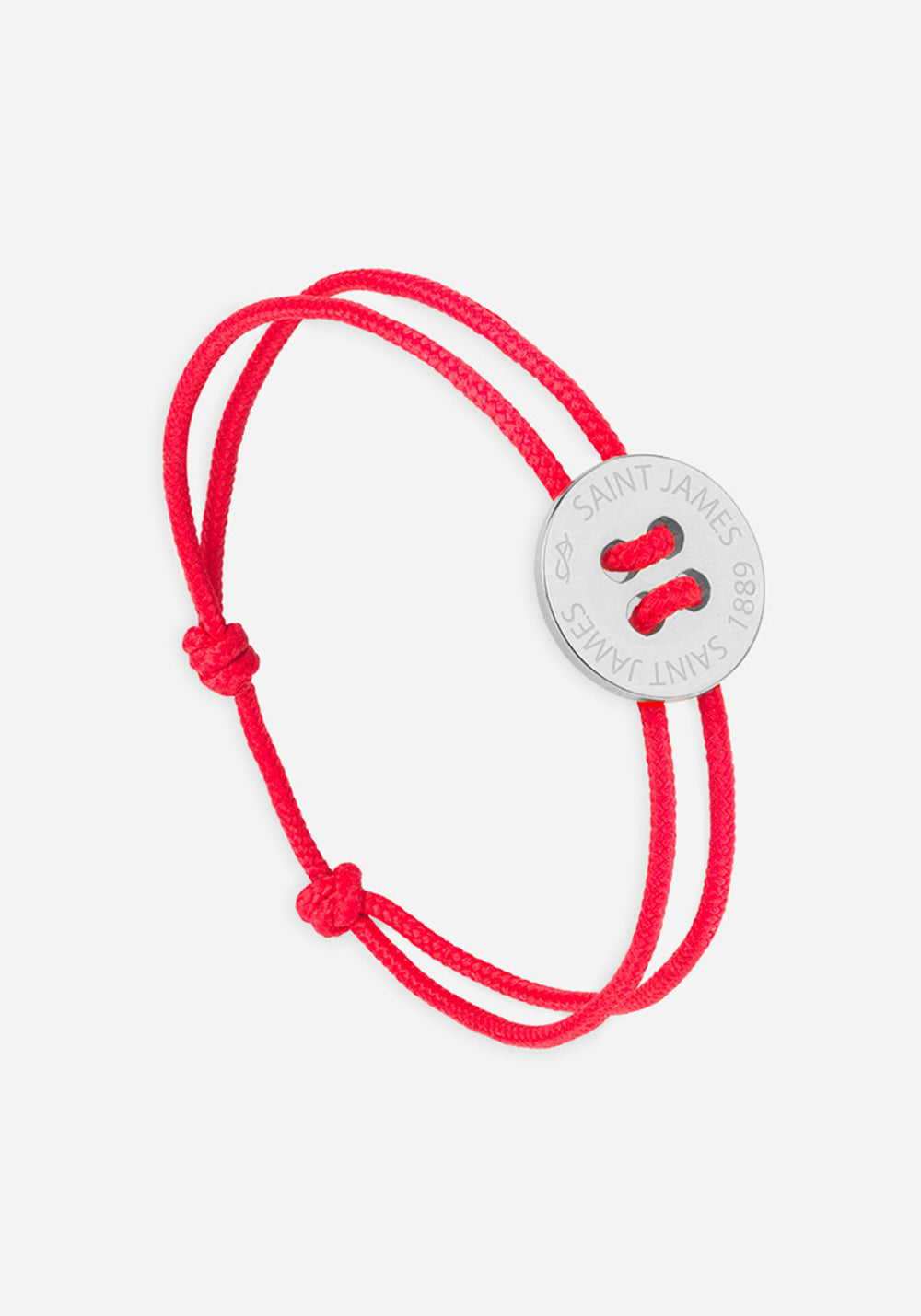 Button bracelt x Le Vent à la Française (ARGENT/ROUGE)