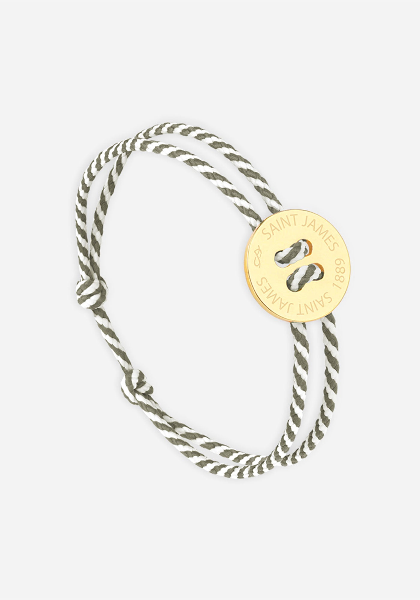 Button bracelt x Le Vent à la Française (OR/RAYE BLANC/KAKI)