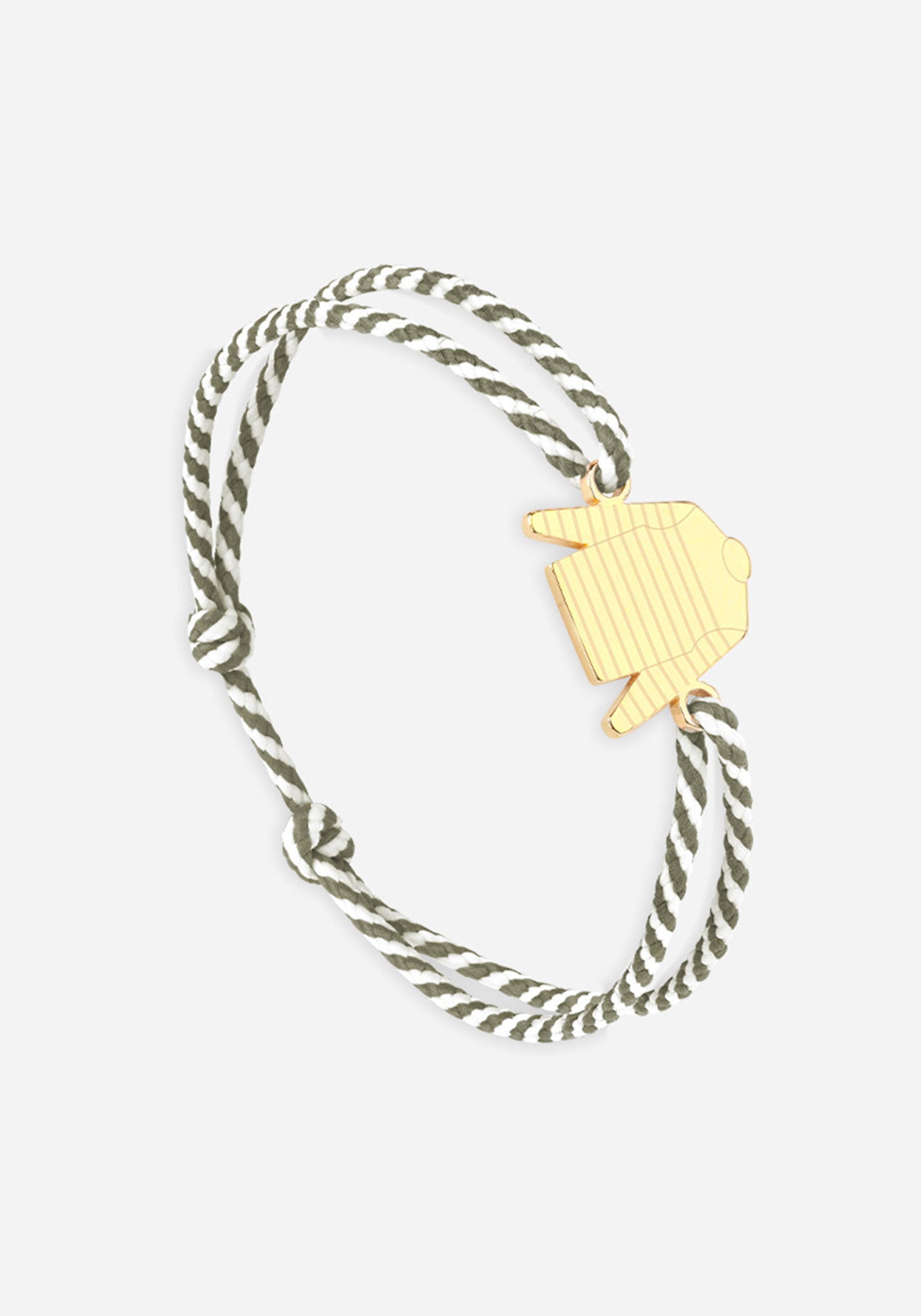 Bretin shirt bracelet x Le Vent à la Française (OR/RAYE BLANC/KAKI)