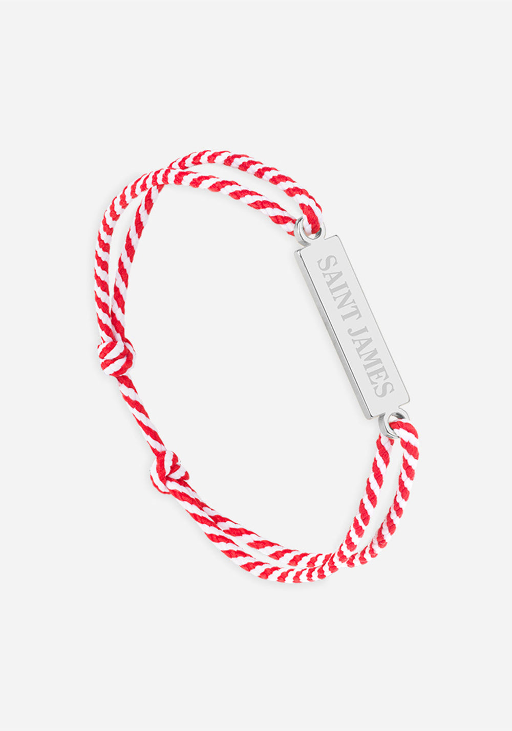 Logo bracelet x Le Vent à la Française (ARGENT/RAYE BLANC/ROUGE)