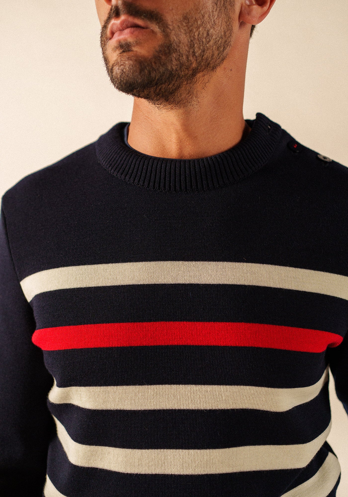 Pezenas Jumper (NAVY/ECUME/TULIPE)