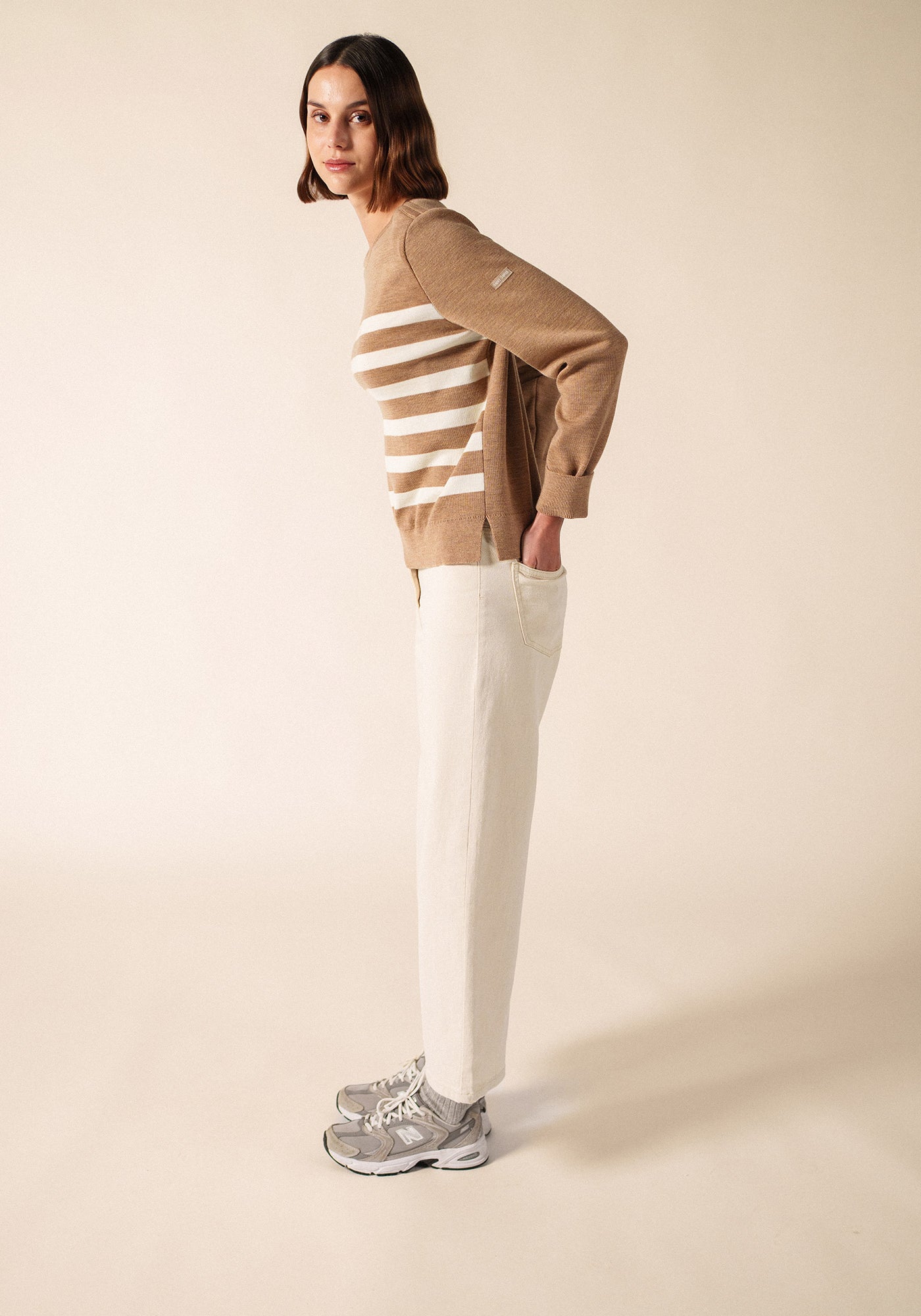 Marseillan Jumper (BEIGE FONCE/BLANC)