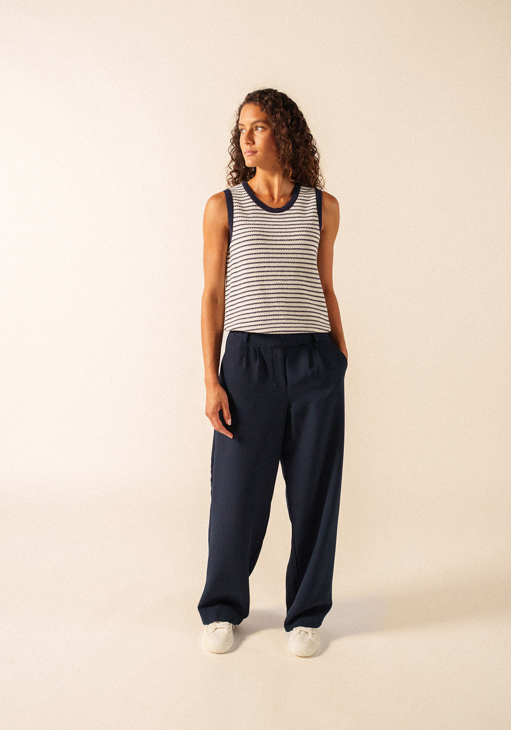 Massane Tank Top (ECUME/MARINE)