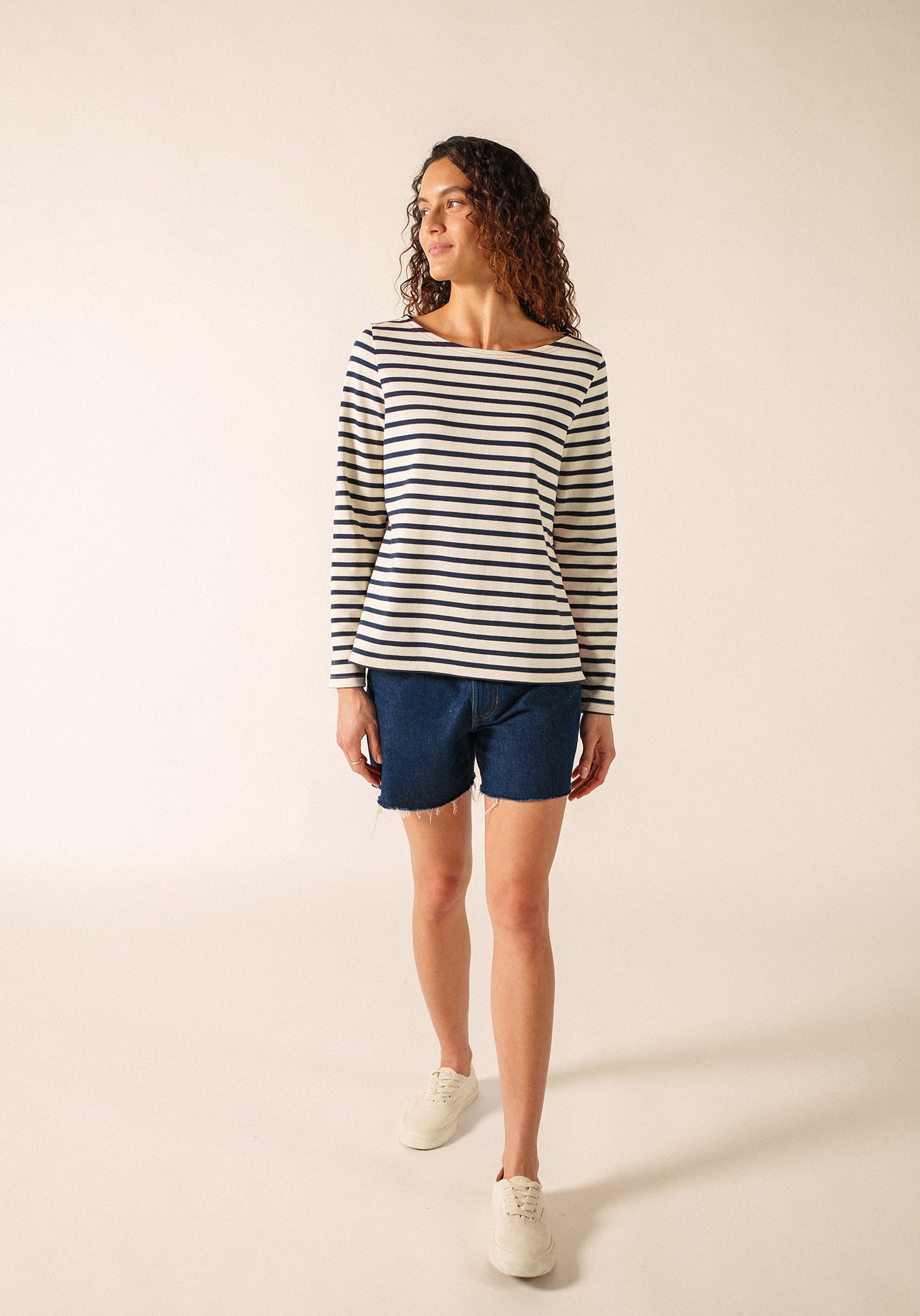 Saline Sailor Striped Shirt (ECRU/MARINE/TULIPE)