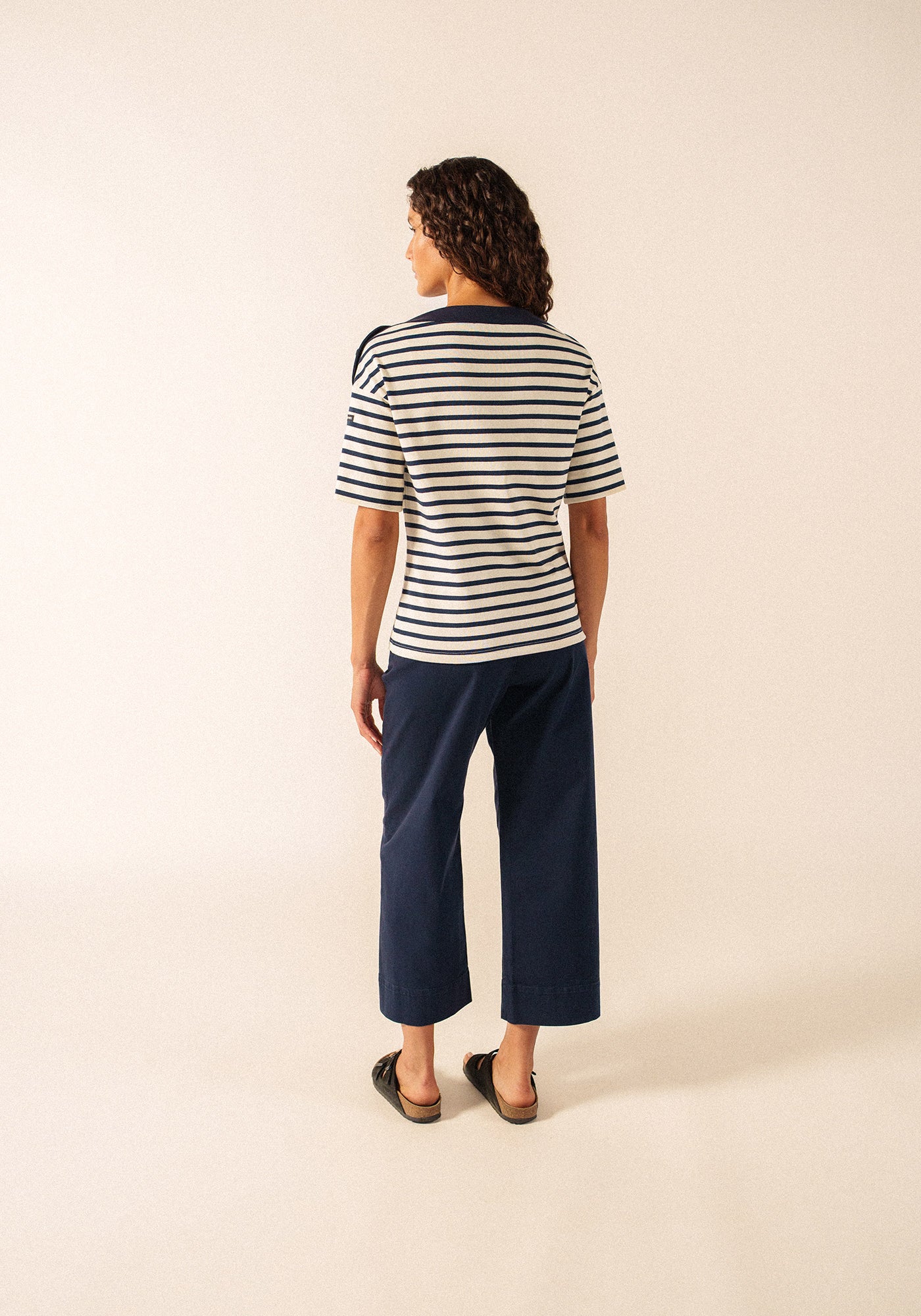 Geri Sailor Striped Shirt x Isabelle Ballu (ECRU/MARINE/NAVY)