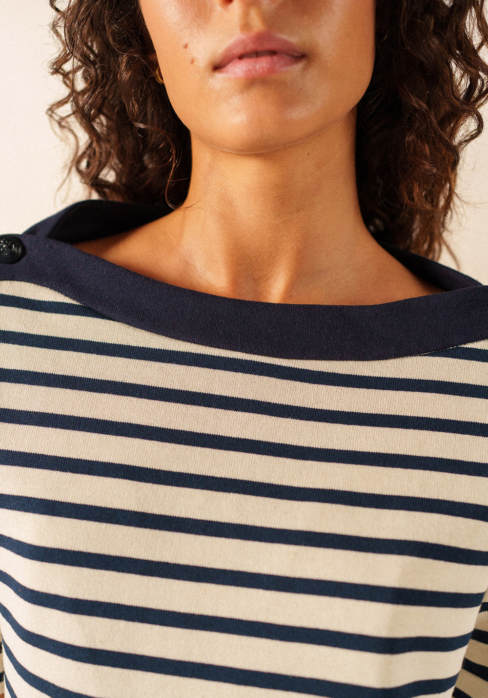 Geri Sailor Striped Shirt x Isabelle Ballu (ECRU/MARINE/NAVY)