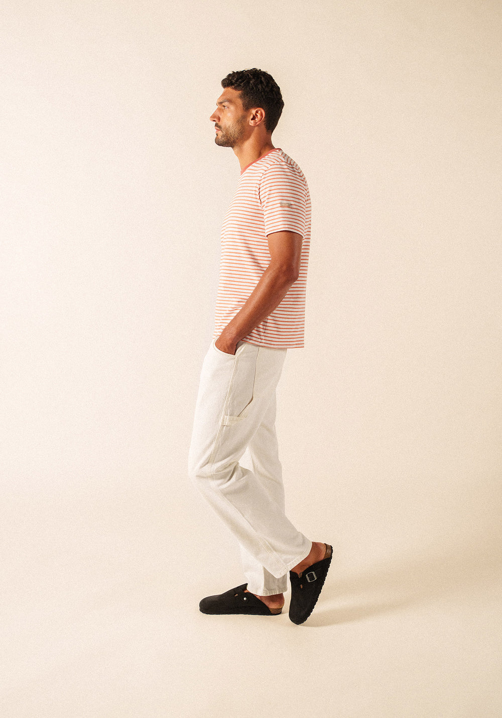 Plouhinec Striped Sailor Shirt (NEIGE/ARGILE)