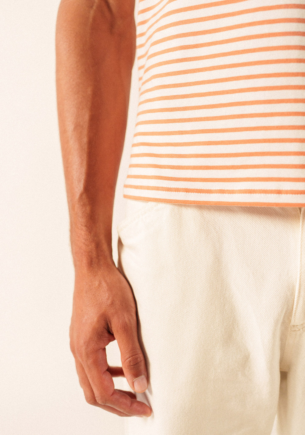 Plouhinec Striped Sailor Shirt (NEIGE/ARGILE)