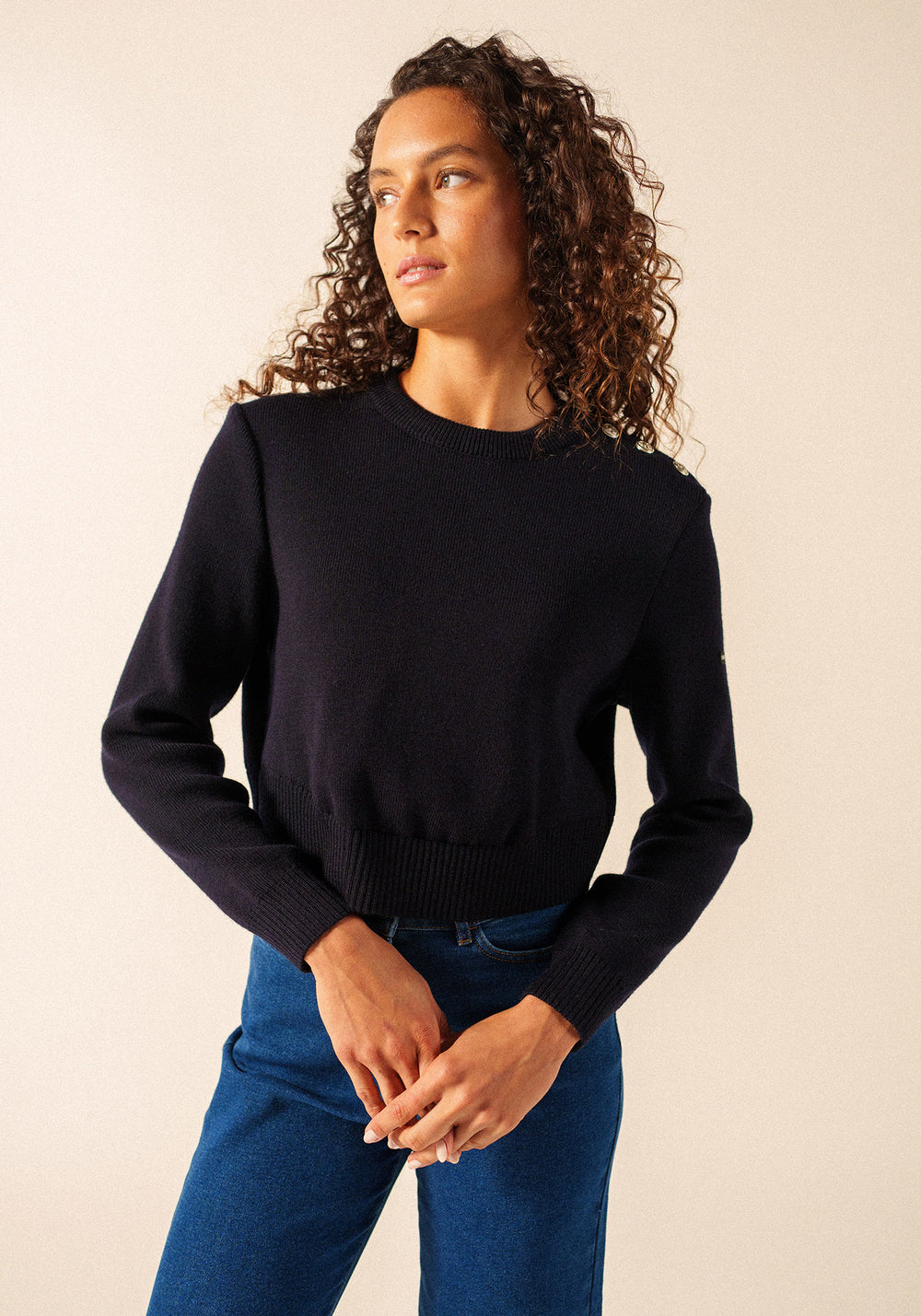 Cancale Crop Jumper (NAVY)