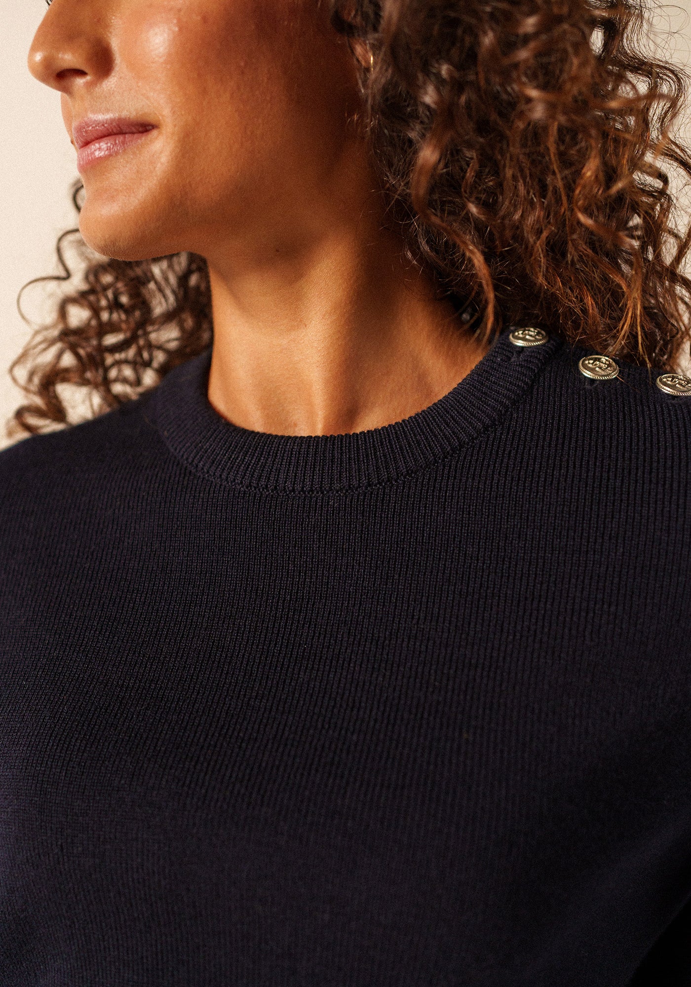Cancale Crop Jumper (NAVY)