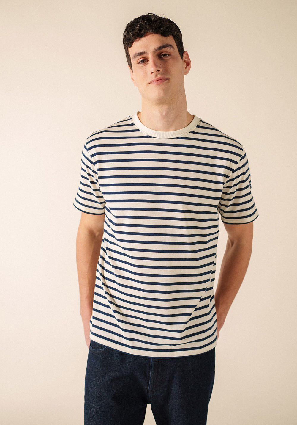 Plouider Sailor Striped Shirt (ECRU/MARINE)