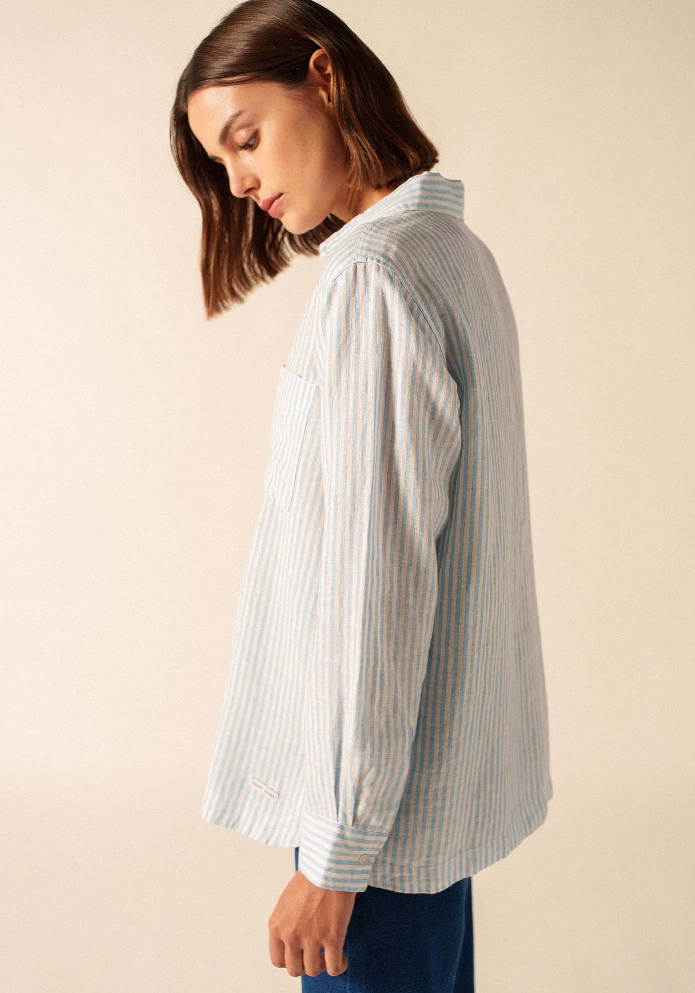 Charline Shirt (BLANC/CIEL)
