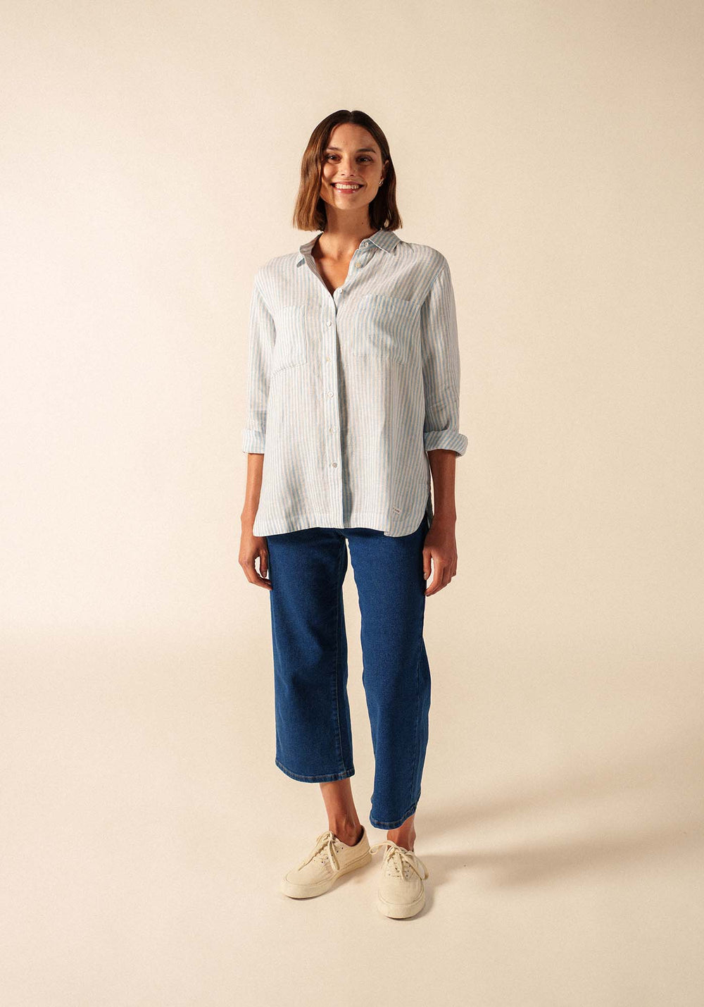 Charline Shirt (BLANC/CIEL)