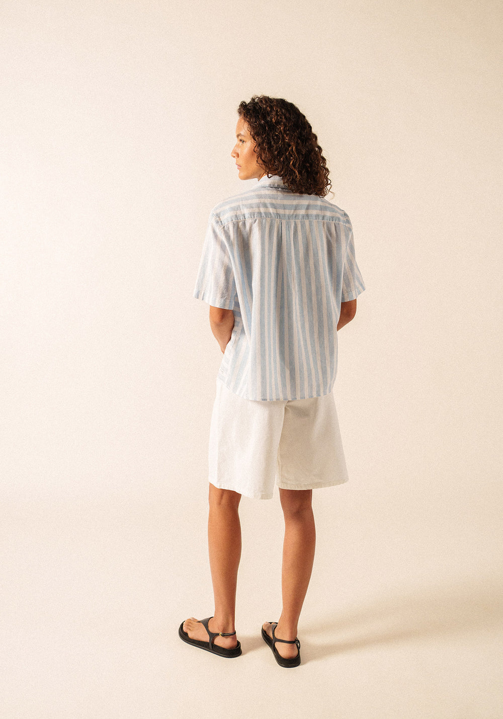 Alma Shirt (BLANC/BLEU)