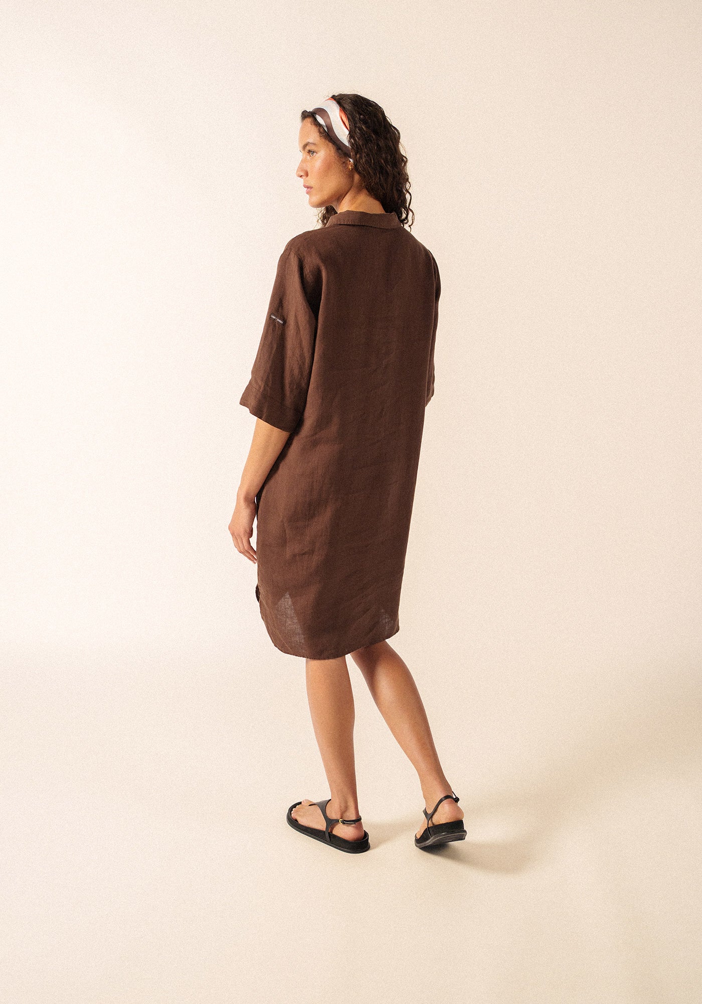 Léonie Linen Dress (EXPRESSO)