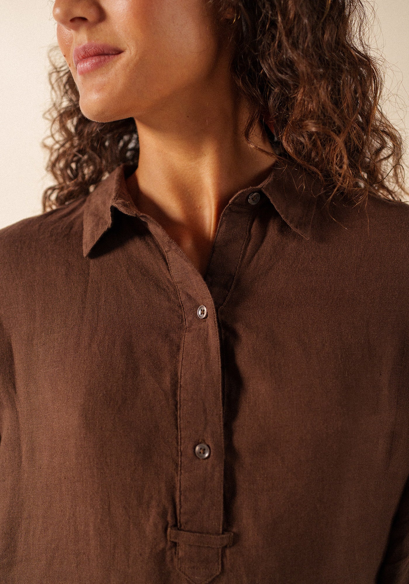 Léonie Linen Dress (EXPRESSO)