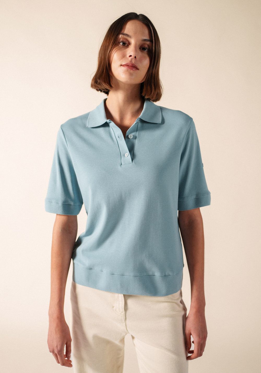 Carola Polo Shirt (CELESTE CLAIR)