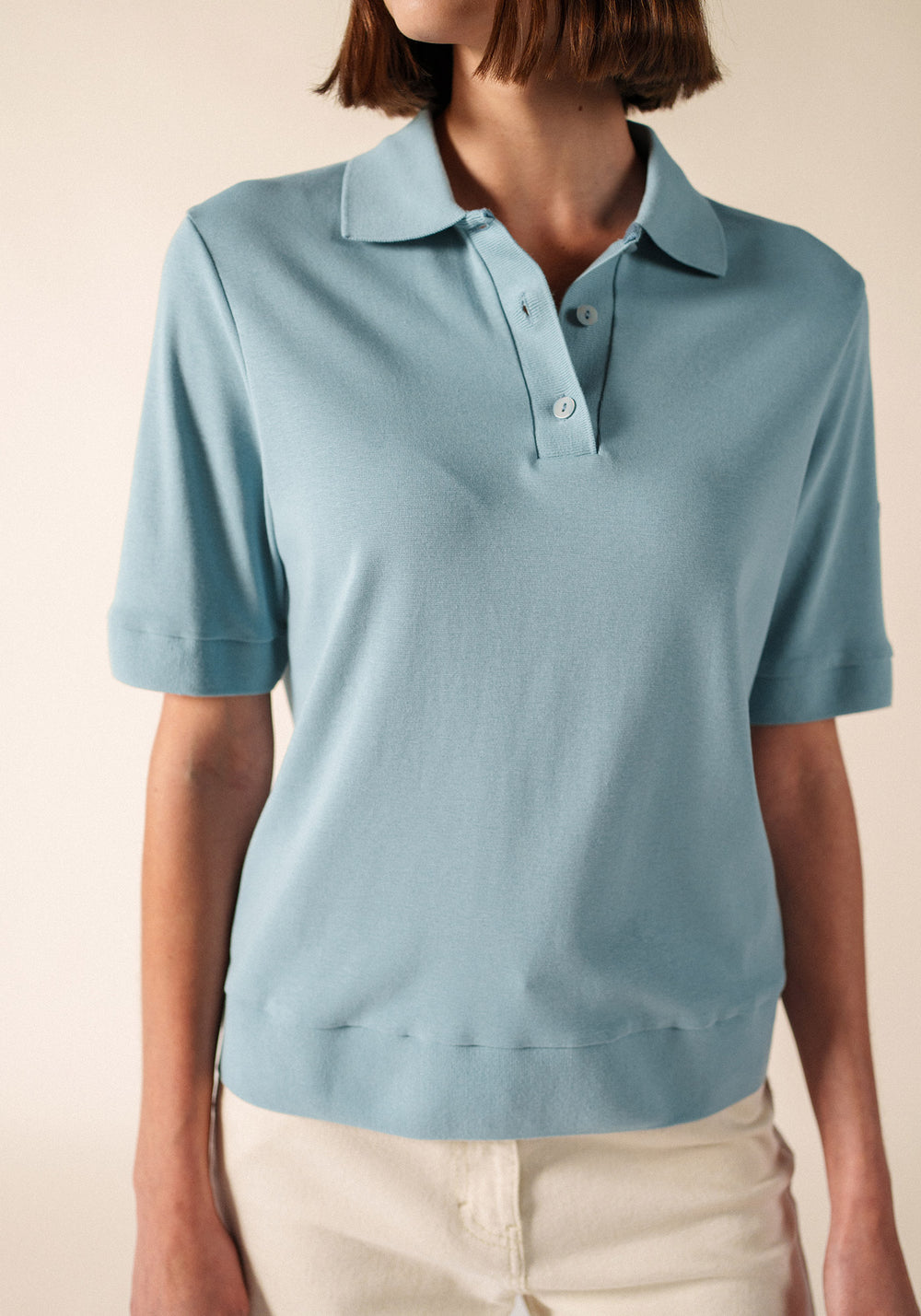 Carola Polo Shirt (CELESTE CLAIR)