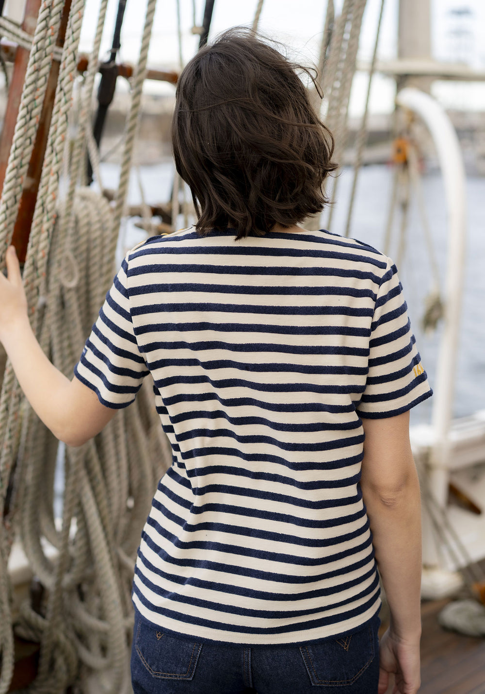 Gloire x Marine nationale Breton Shirt (NEIGE/MARINE)
