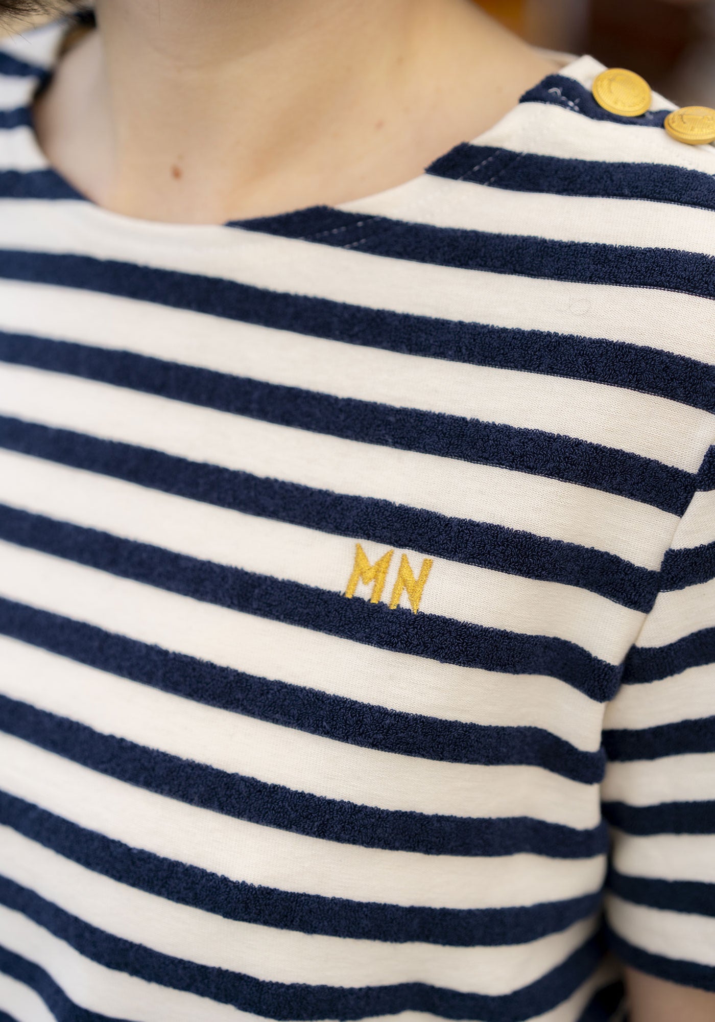 Gloire x Marine nationale Breton Shirt (NEIGE/MARINE)