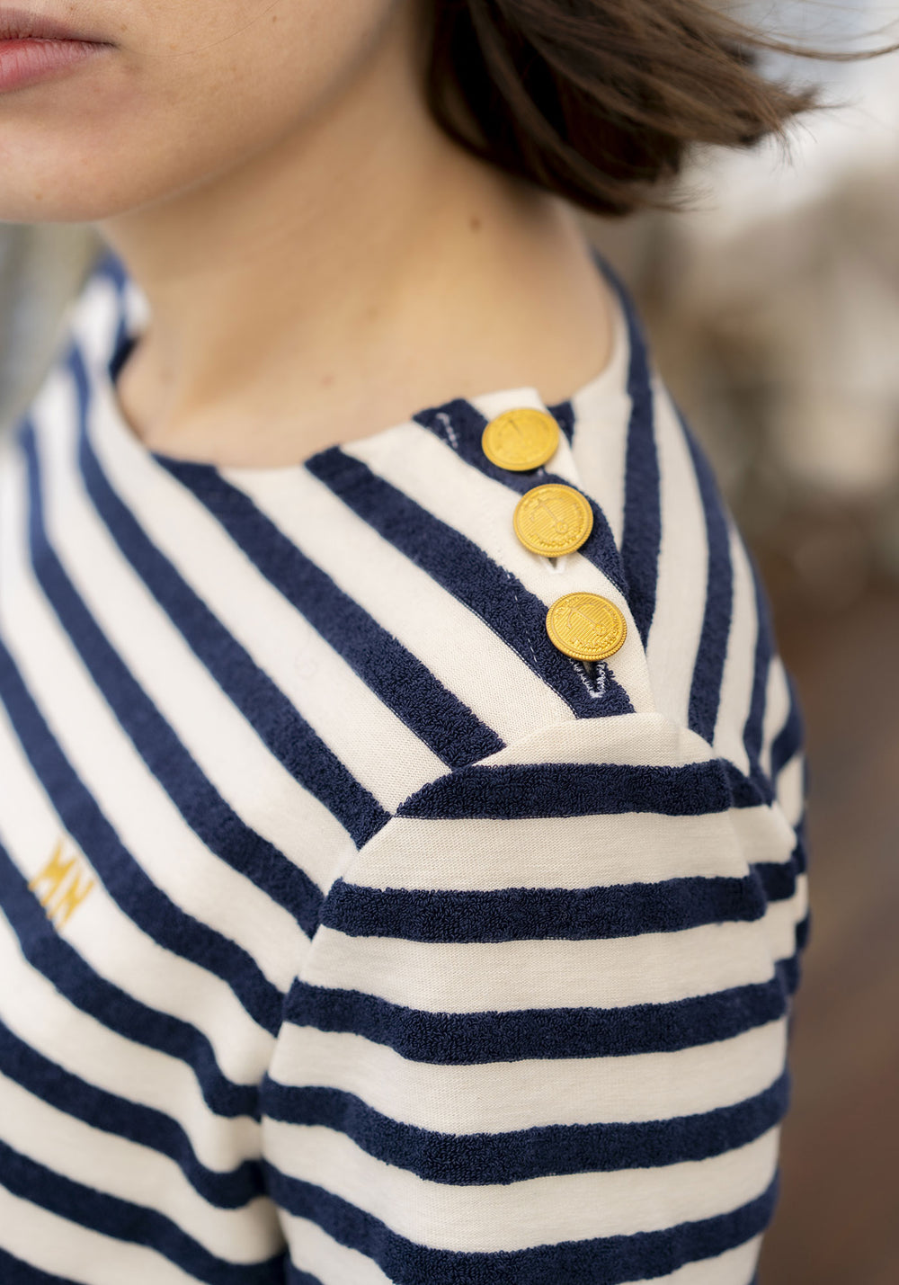 Gloire x Marine nationale Breton Shirt (NEIGE/MARINE)