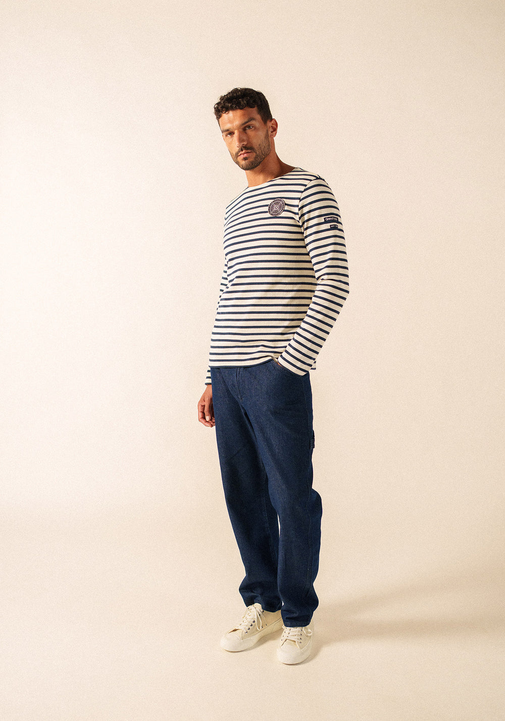 Méridien Grand Palais Sailor Striped Shirt (ECRU/MARINE)