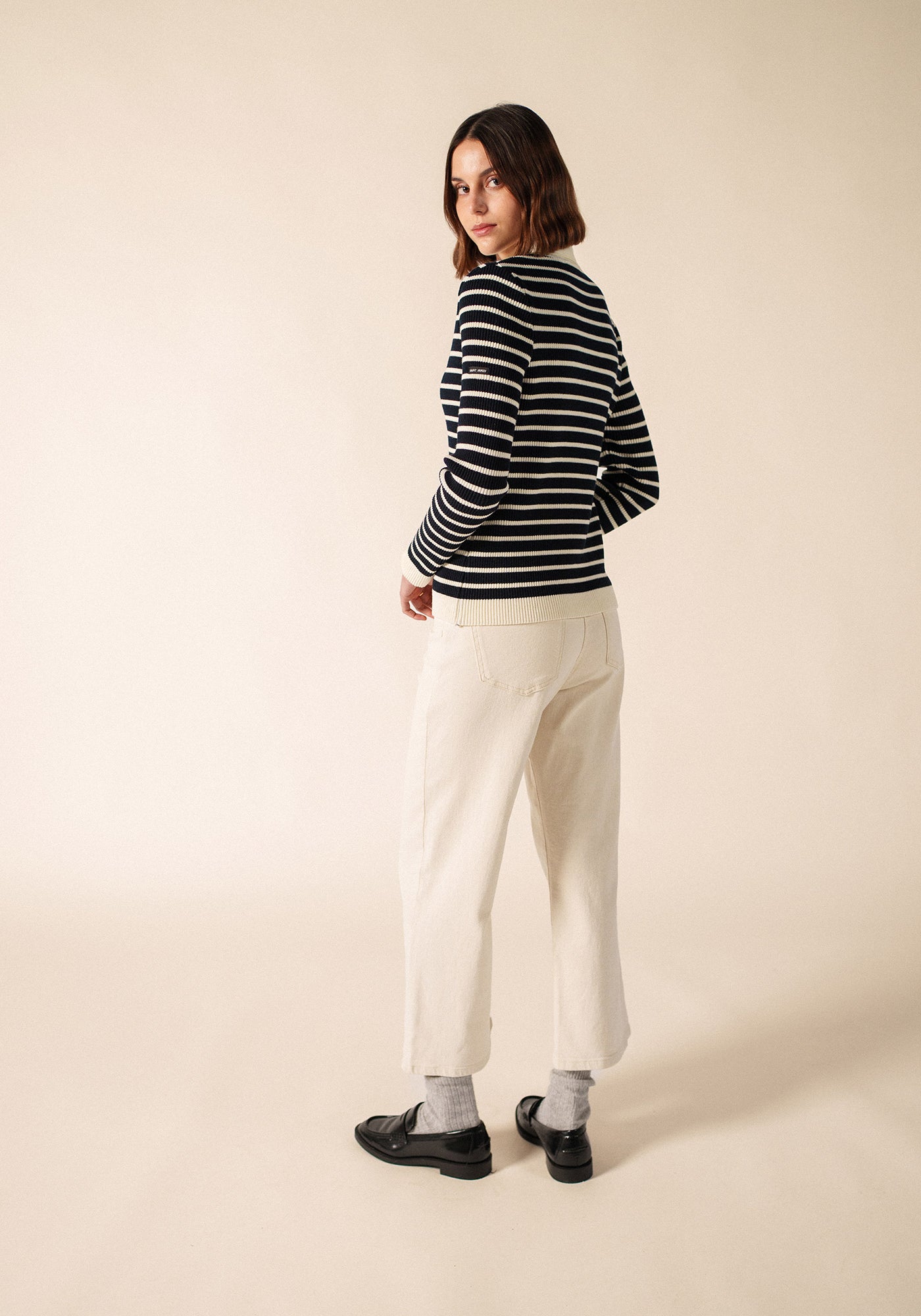 Equainville Cardigan (NAVY/ECUME)