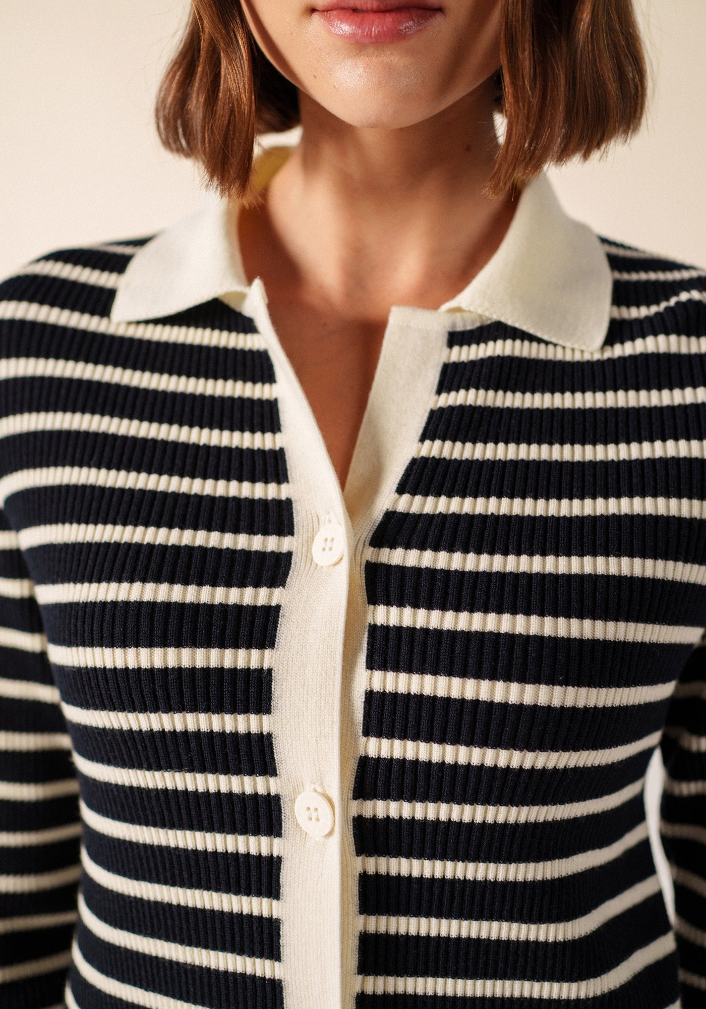 Equainville Cardigan (NAVY/ECUME)