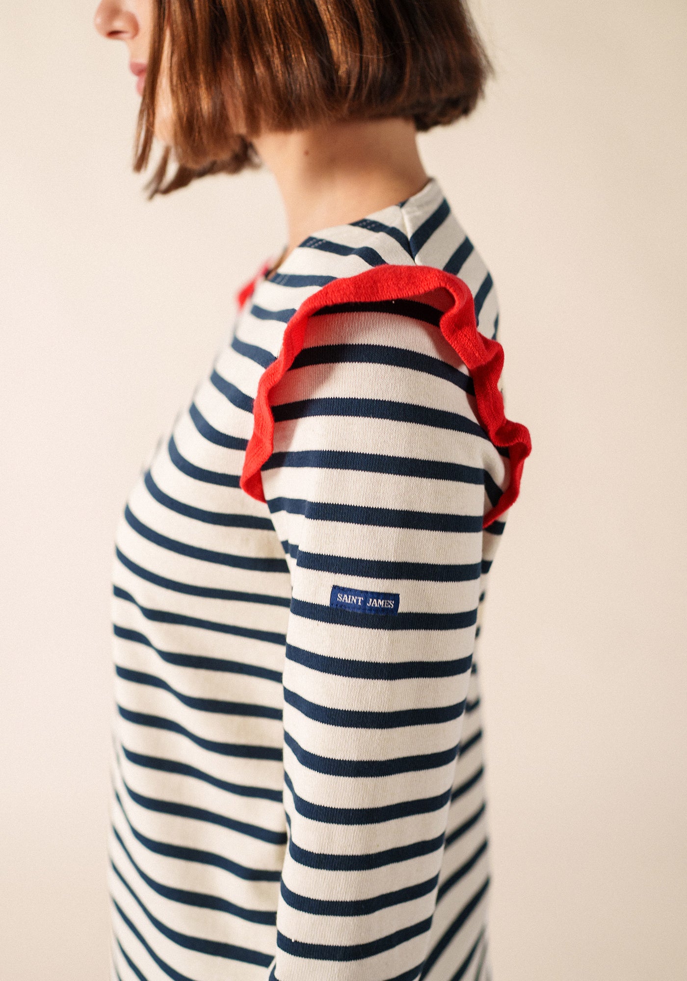 Auzat Breton Shirt (ECRU/MARINE/TULIPE)