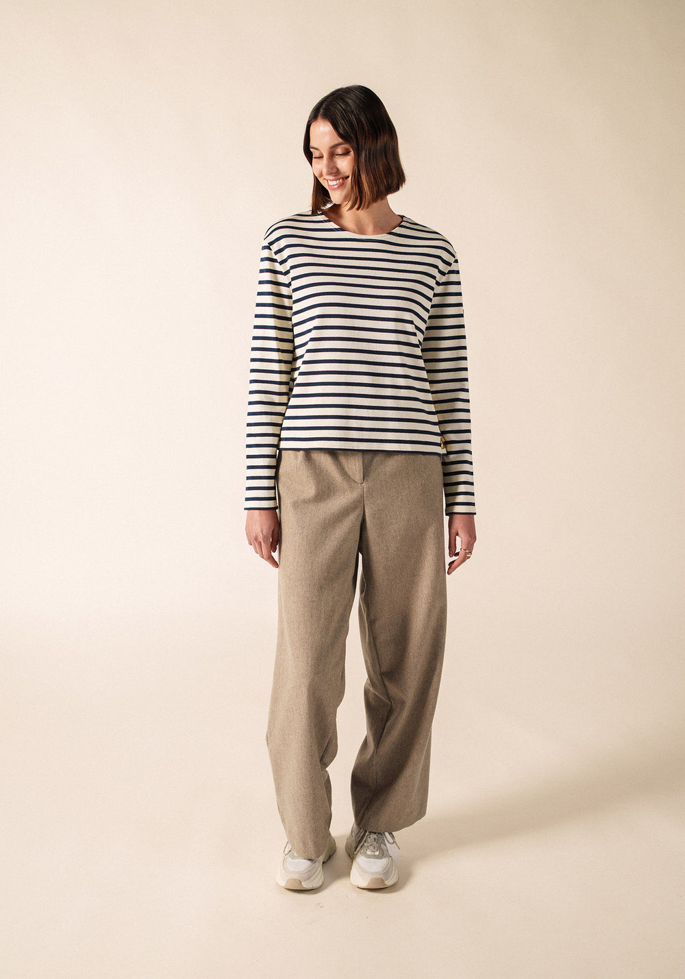 Saurat Breton Shirt (ECRU/MARINE)