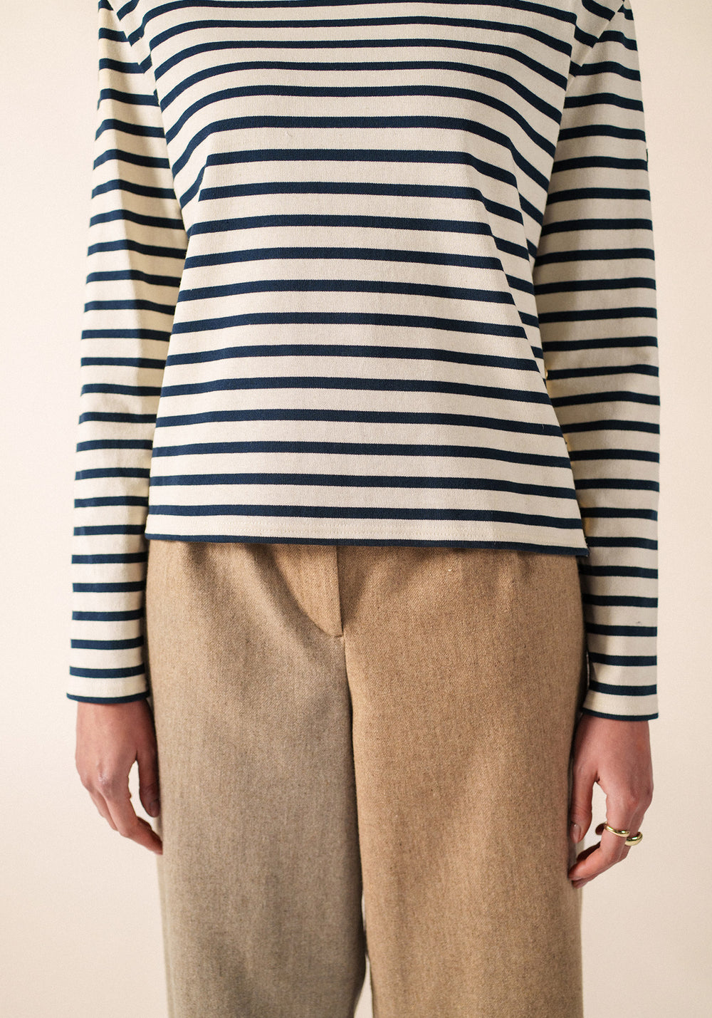 Saurat Breton Shirt (ECRU/MARINE)