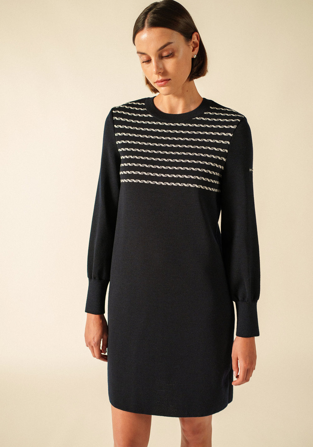 Sana dress x Isabelle Ballu (NAVY/ECUME)