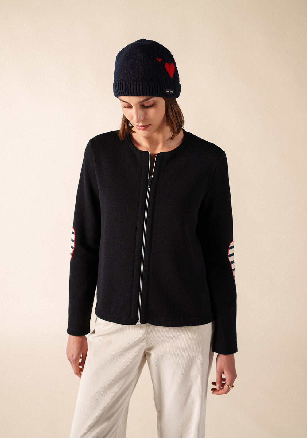 Portune Beanie (NAVY/TULIPE)