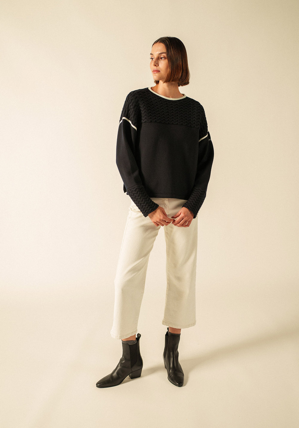 Drift jumper x Isabelle Ballu (NAVY/ECRU)