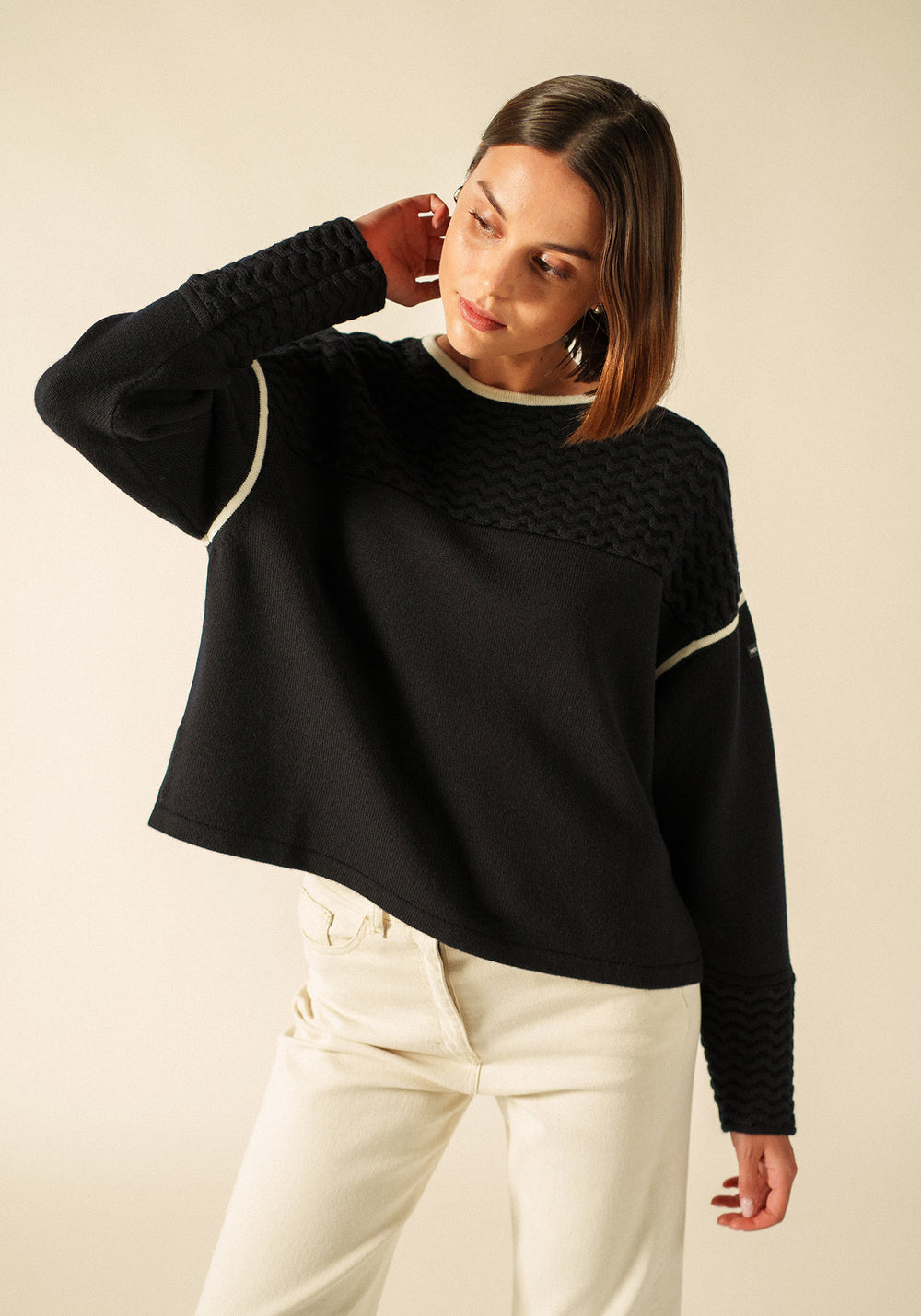 Drift jumper x Isabelle Ballu (NAVY/ECRU)