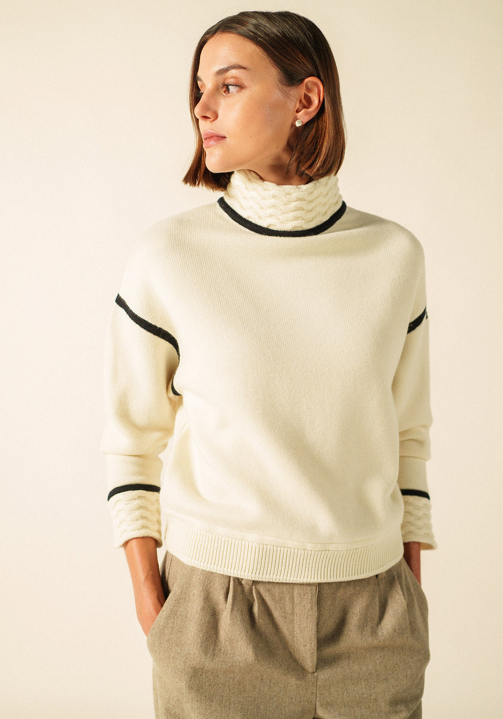 Swell Jumper x Isabelle Ballu (ECRU/NAVY)