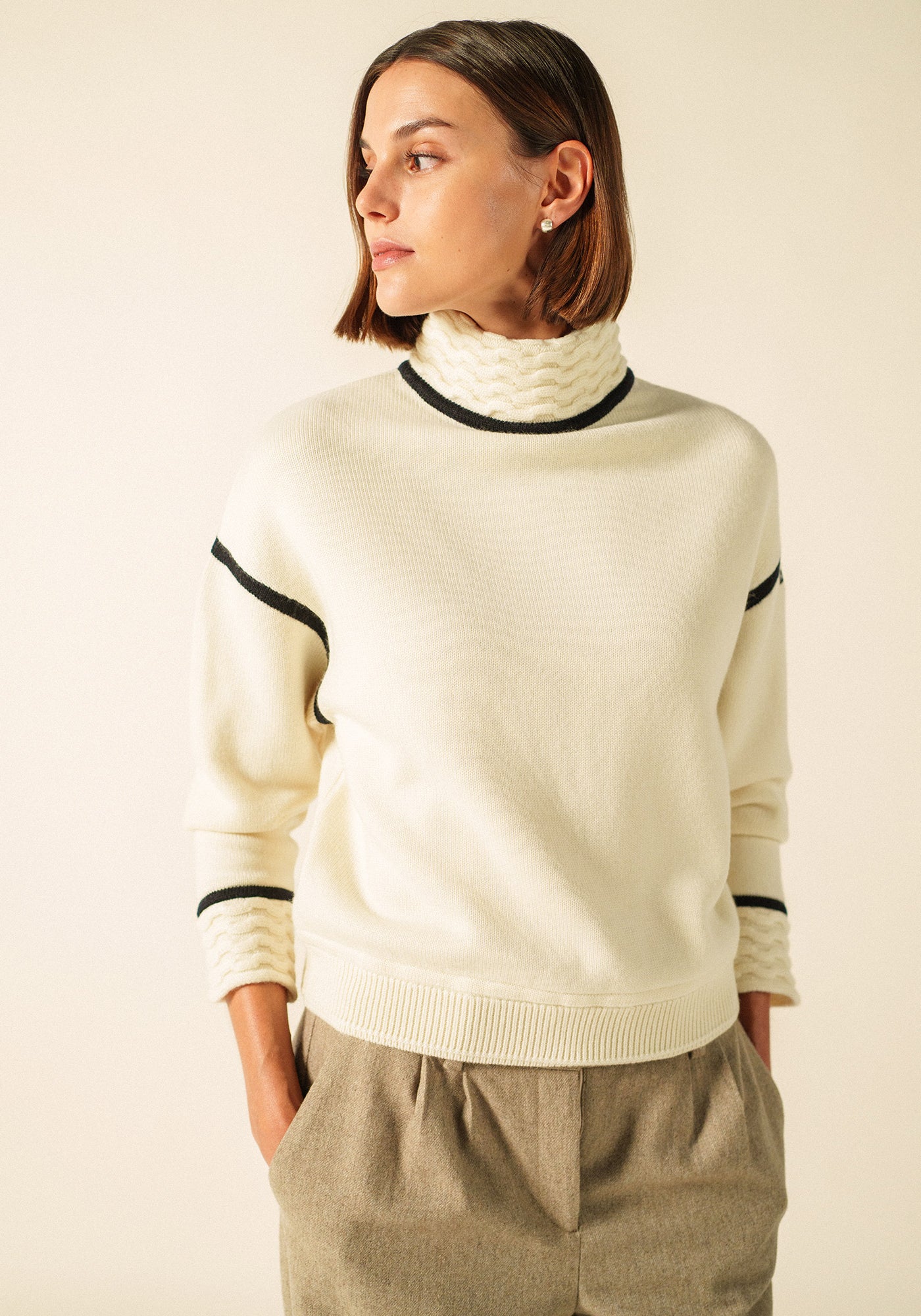 Swell Jumper x Isabelle Ballu (ECRU/NAVY)