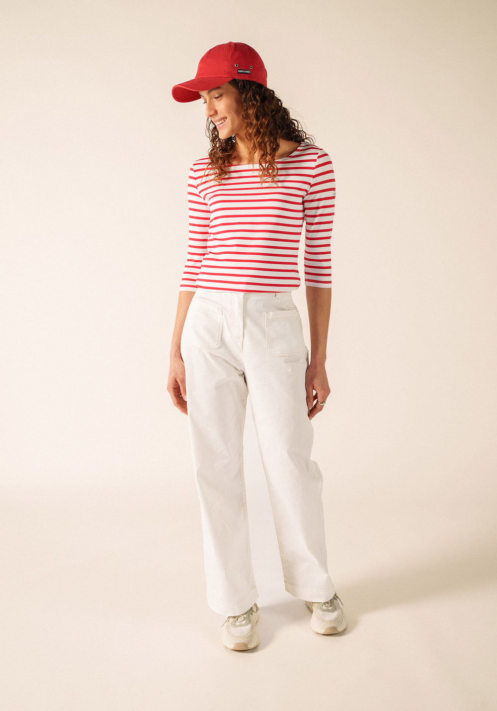 Garde-Côte Breton shirt (NEIGE/CERISE)