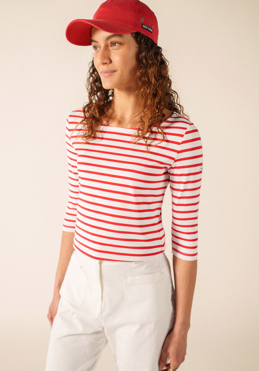 Garde-Côte Breton shirt (NEIGE/CERISE)