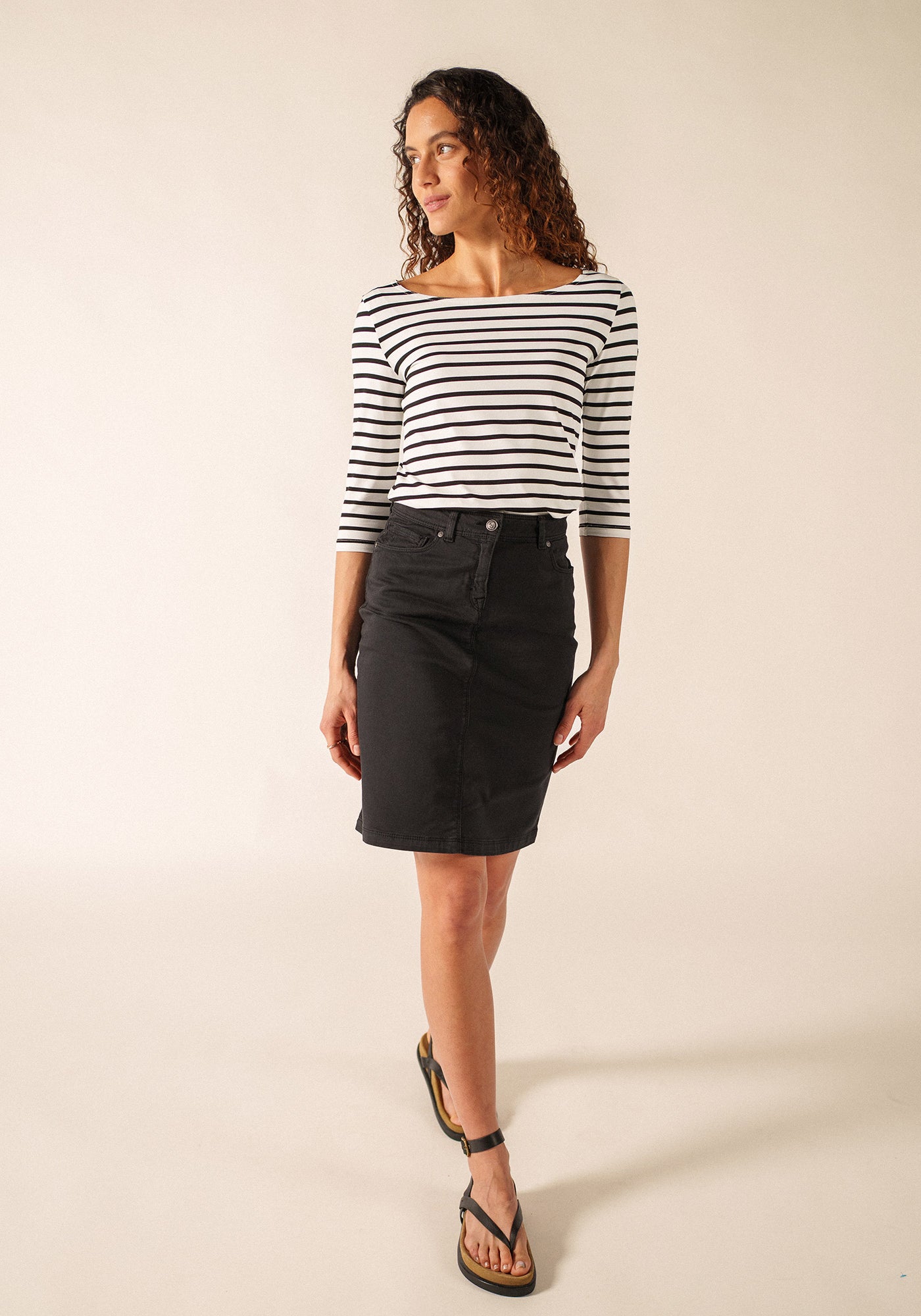 Garde-Côte Breton shirt (NEIGE/NOIR)