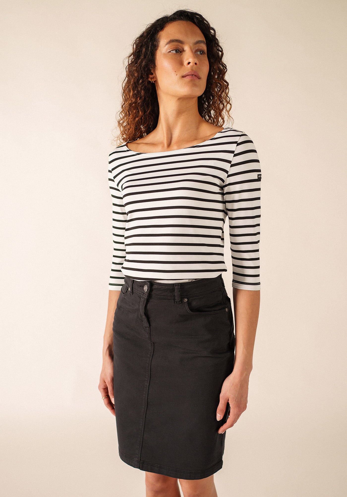 Garde-Côte Breton shirt (NEIGE/NOIR)