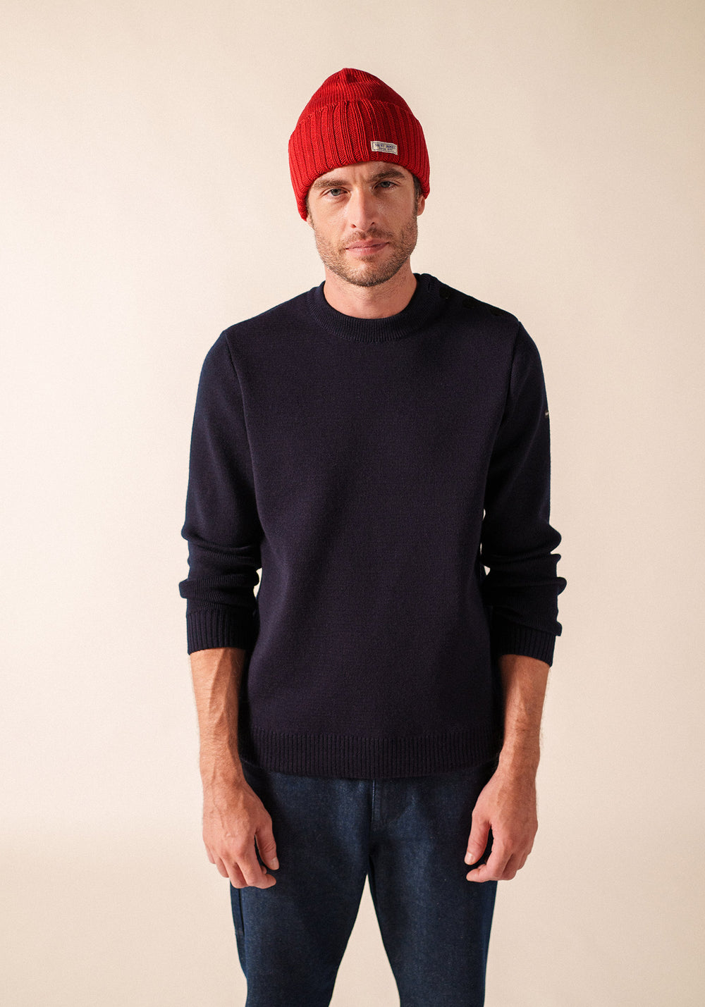 Barbaresque turn-up hat - in knitted wool (MEDOC)