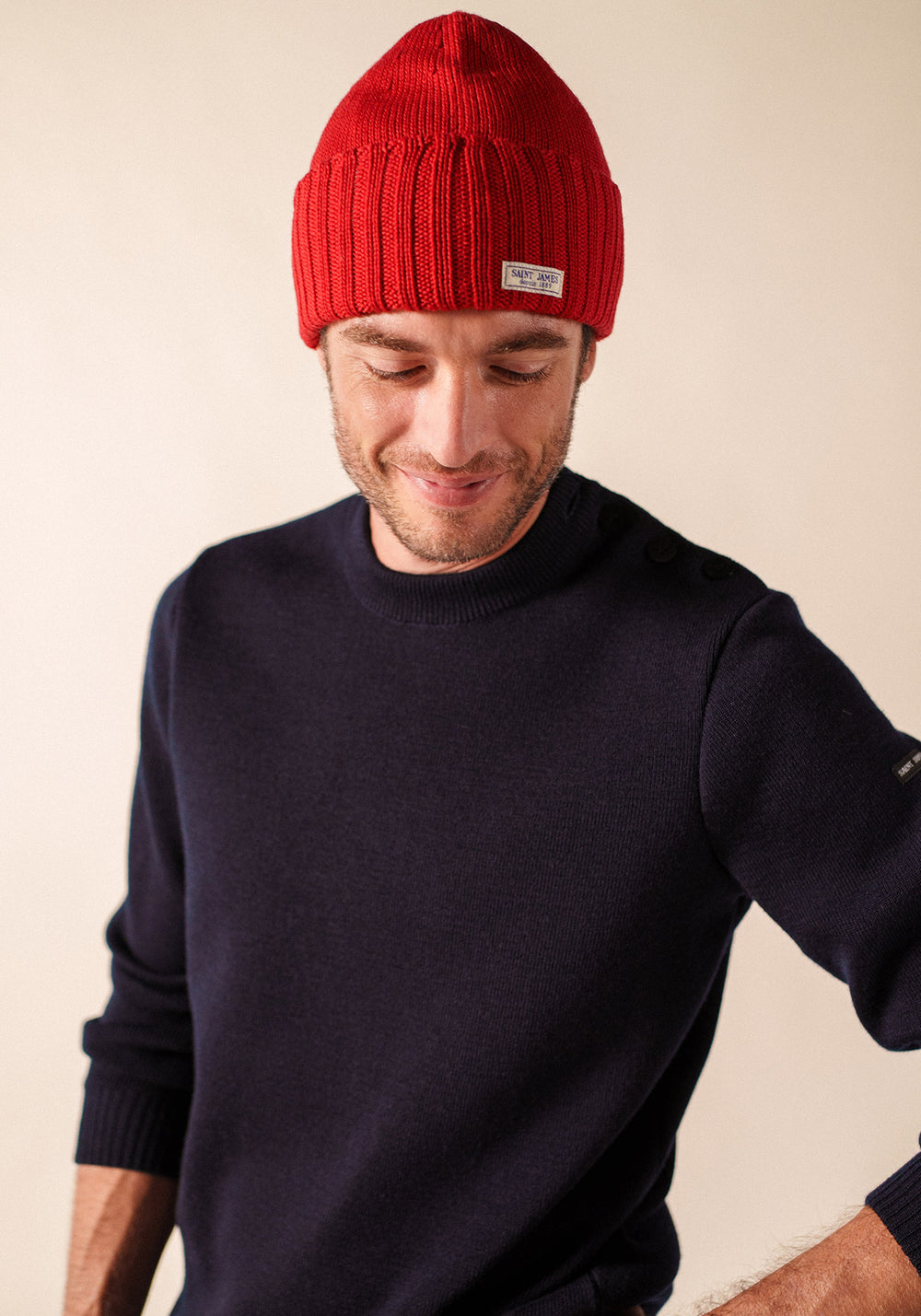Barbaresque turn-up hat - in knitted wool (MEDOC)
