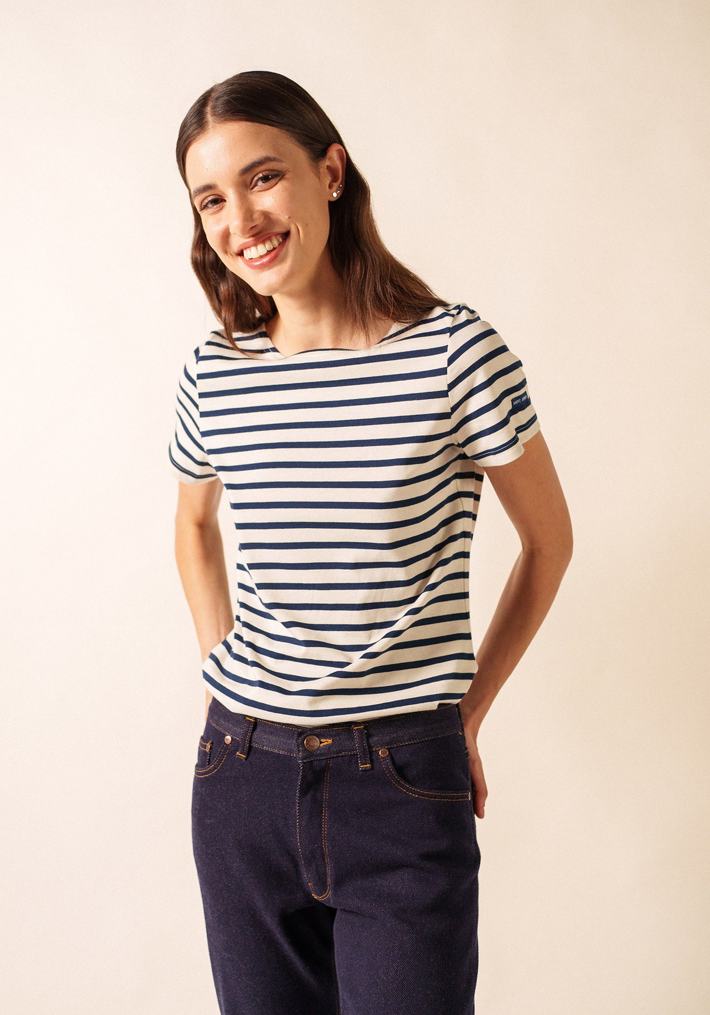 Etrille Breton shirt (ECRU/MARINE)