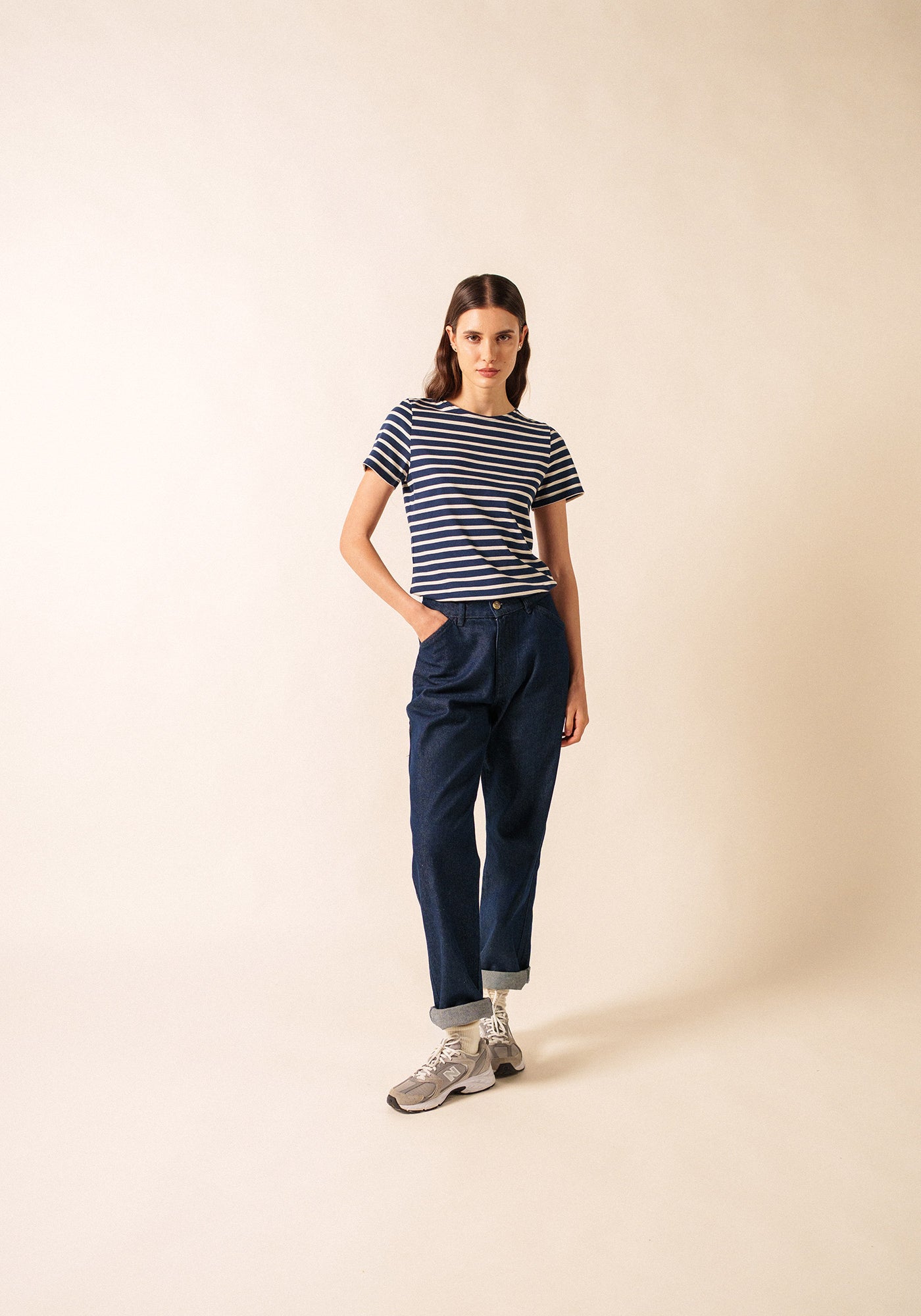 Etrille Breton shirt (MARINE/ECRU)