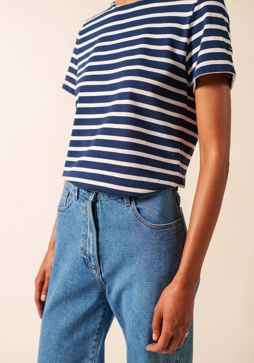 Etrille Breton shirt (MARINE/NEIGE)