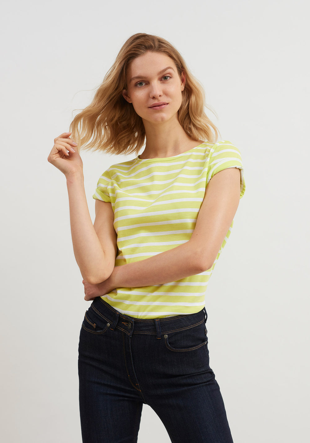 Etrille Breton shirt (LIME/NEIGE)