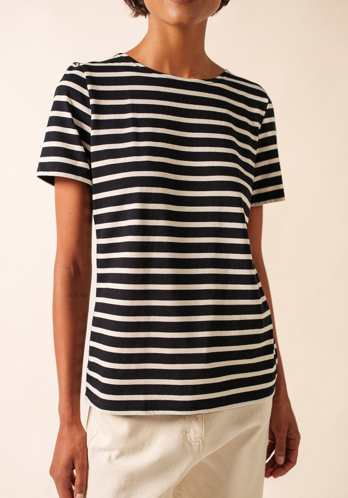 Etrille Breton shirt (NOIR/ECRU)