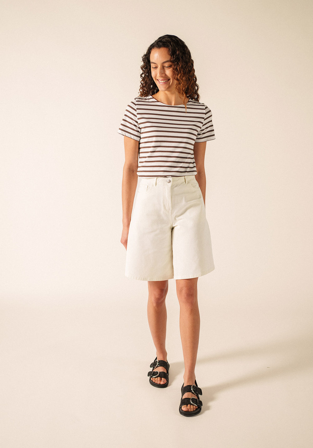 Etrille Breton shirt (NEIGE/EXPRESSO)