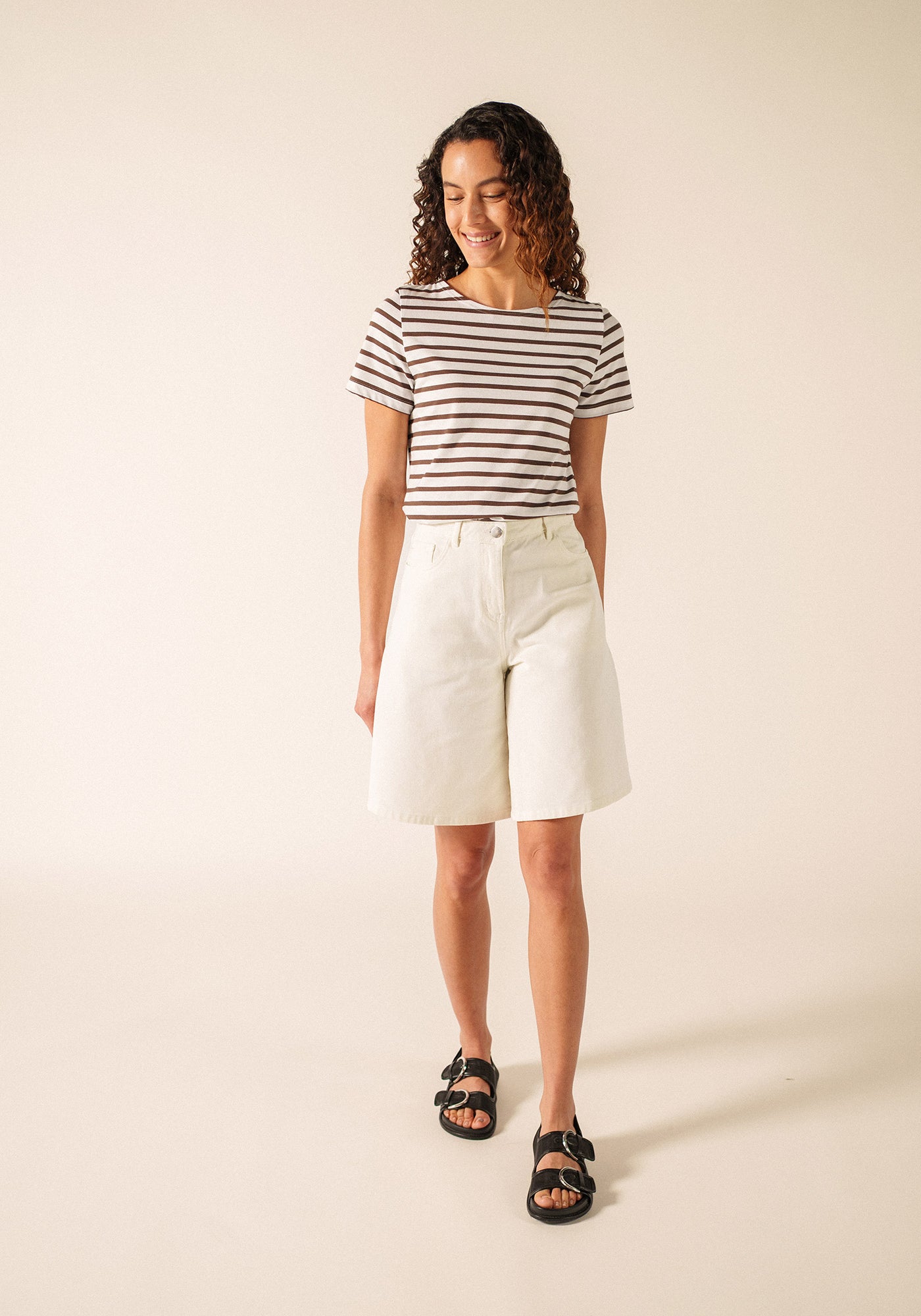 Etrille Breton shirt (NEIGE/EXPRESSO)